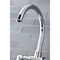 Kingston Brass KS2331RX Industrial Style Bridge Kitchen Faucet with Brass Sprayer, Polished Chrome KS2331RX - alternate 2